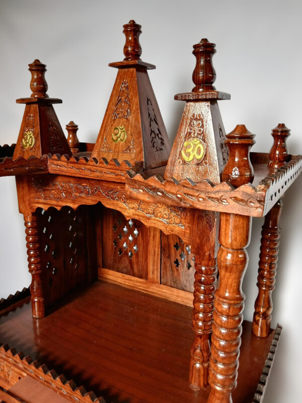 Bhagwan Mandir for Home in Sheesham Wood – Folding Handmade Temple