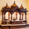 Big Home Wood Temple with Lotus Domes