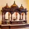 Big Home Wood Temple with Lotus Domes