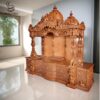 Big Size Mandir for Home in Traditional Style – Handcrafted Teak Wood Temple