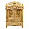 Carved Mandir With Door in Teak Wood | Shalvika Living Innovations