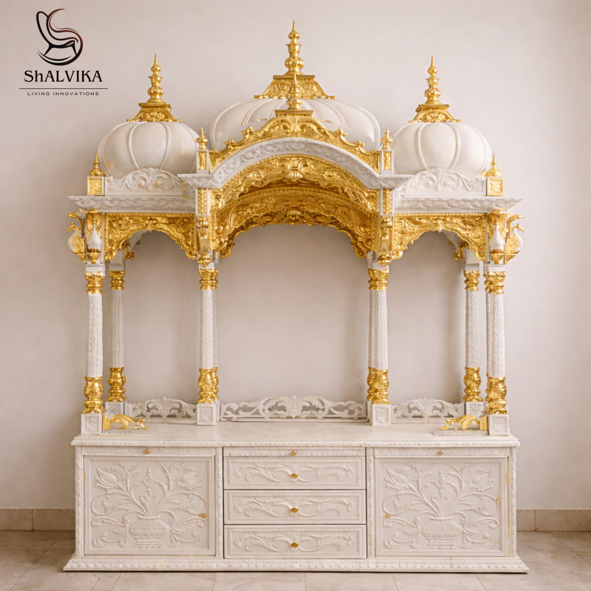 Design of Wooden Mandir for Home