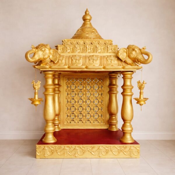 Devghar Mandir for Home in Teak Wood