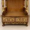 Elegant Peacock Design Mandir in Teak Wood