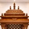 Elegant South Indian Home Wood Temple Design with Gopuram