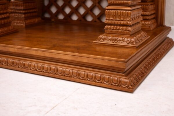 Elegant South Indian Home Wood Temple Design with Gopuram