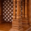 Elegant South Indian Home Wood Temple Design with Gopuram