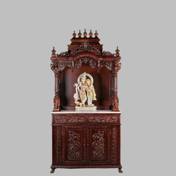 Elegant South Indian Puja Mandapam for Your Home