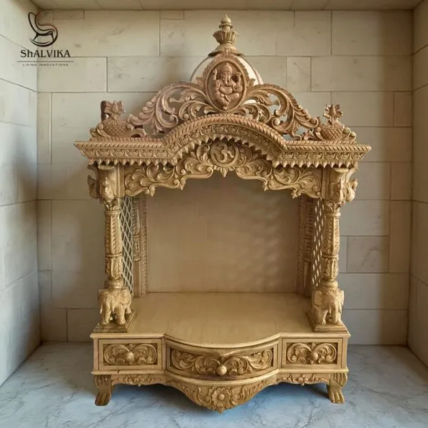 Ganesh Ji Mandir Online in Teak Wood