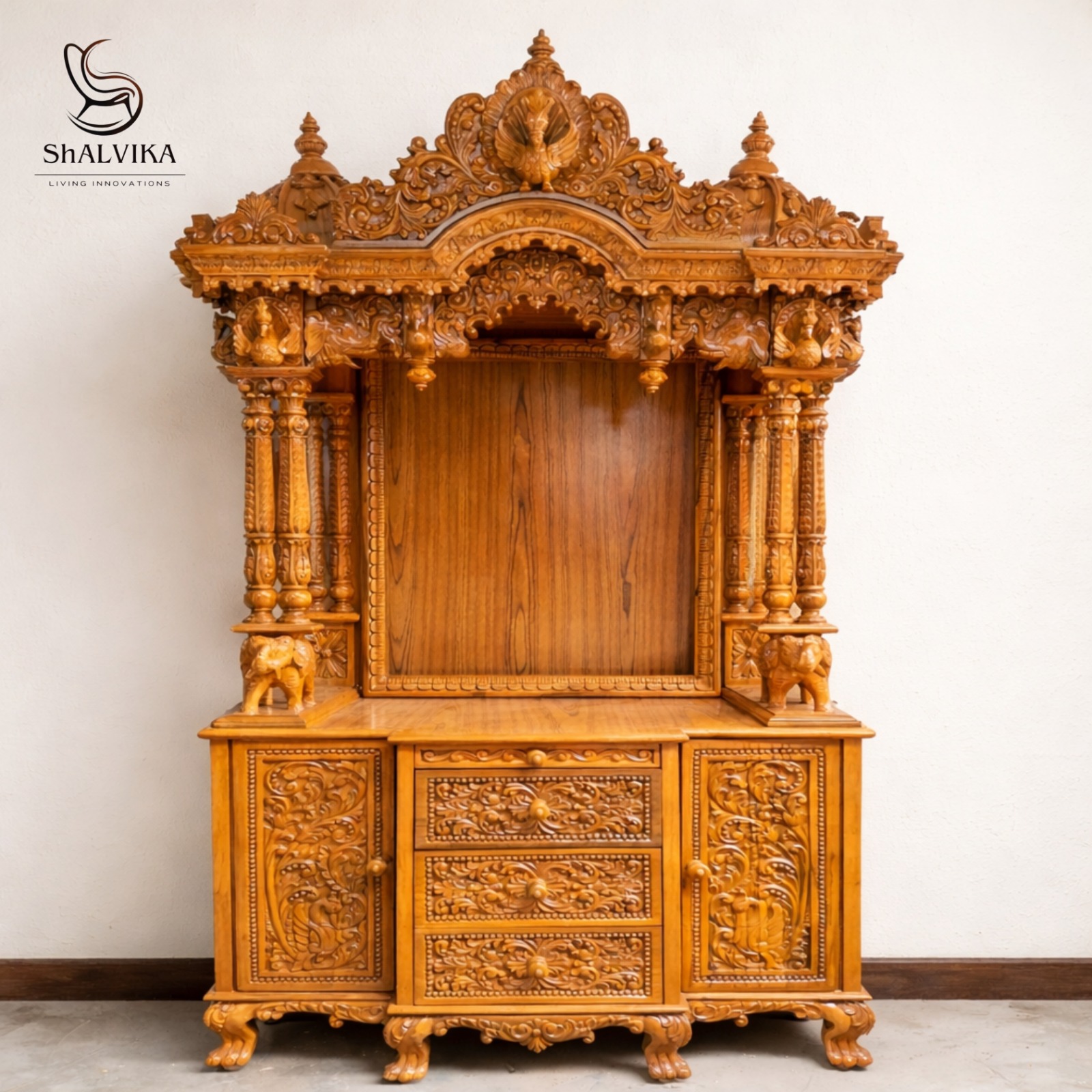 Hand Carved Temple For Home Big Size
