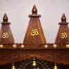 Handcrafted Om Design Small Temple for Home