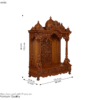 Handcrafted Traditional Teak Wood Home Temple with Storage