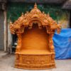 Heavily Carved Wood Temple in Home By Shalvika Living