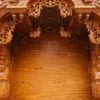 Heavily Carved Wood Temple in Home By Shalvika Living