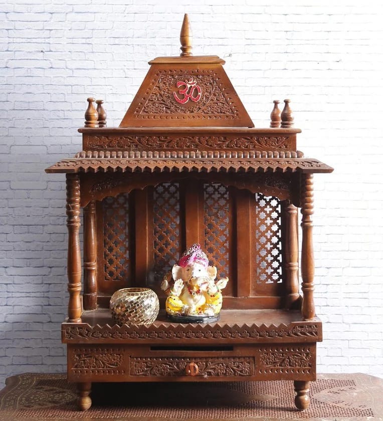 Home Mandir Wooden in Small Size – By Shalvika Living