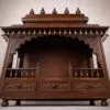 Home Wooden Mandir with Brass Bells