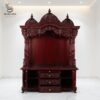 Home Wooden Mandir with Domes Handcrafted Teak Wood Pooja Mandir