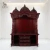 Home Wooden Mandir with Domes Handcrafted Teak Wood Pooja Mandir