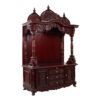 Home Wooden Mandir with Domes Handcrafted Teak Wood Pooja Mandir