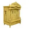 Home Wooden Temple Design with Door in Teak Wood