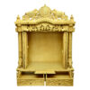 Home Wooden Temple Design with Door in Teak Wood