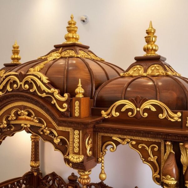 Large Size Design of Wooden Mandir for Home