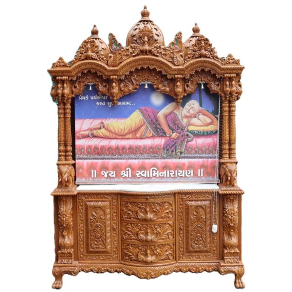 Large Wooden Temple for Home By Shalvika Living