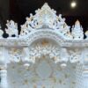 Luxurious White Temple in Teak Wood – Handcrafted by Shalvika Living
