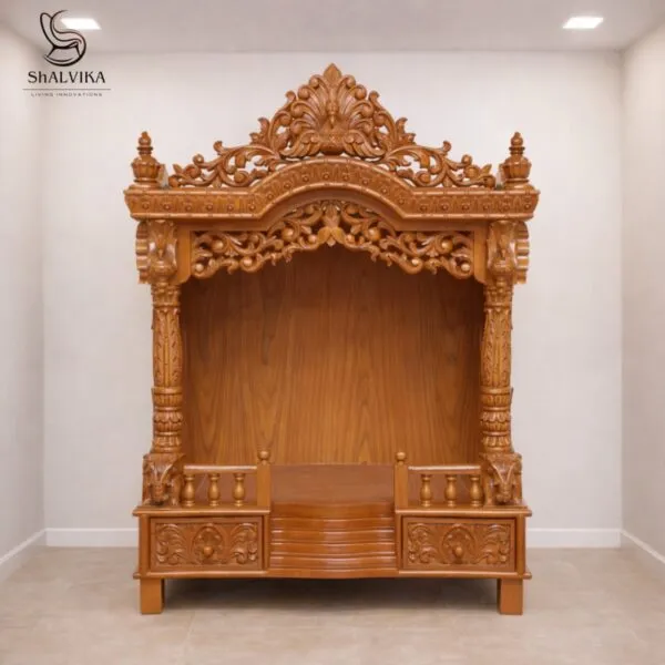 Premium Wooden Home Mandir Design