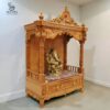 Sagwan Mandir Design with Peacock Crown