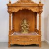 Sagwan Mandir Design with Peacock Crown