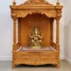 Sagwan Mandir Design with Peacock Crown