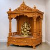 Sagwan Mandir Design with Peacock Crown