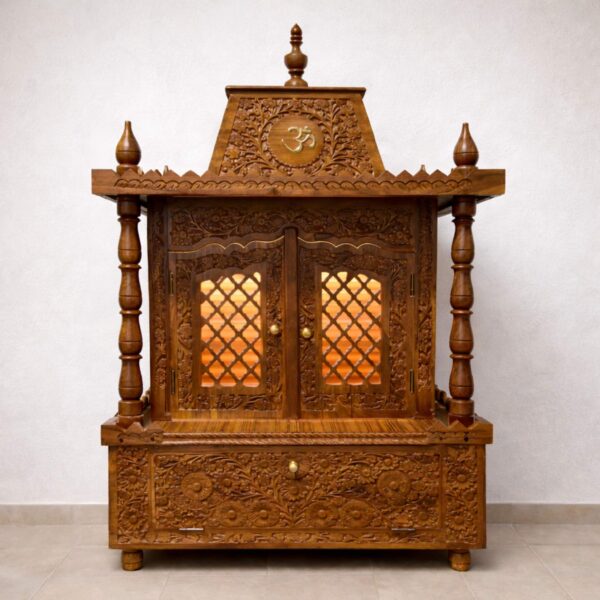 Small Home Mandir in Folding Design with Door