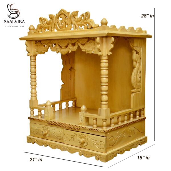 Small Temple Design For Village in Teak Wood | Shalvika Living Innovations