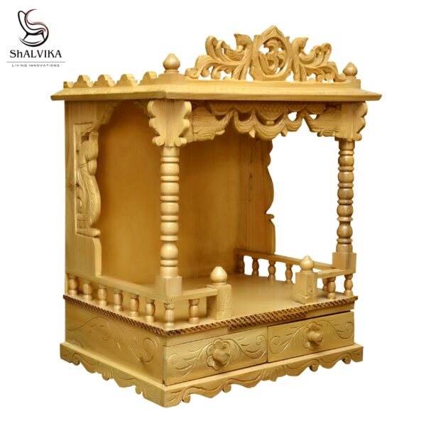 Small Temple Design For Village in Teak Wood | Shalvika Living Innovations