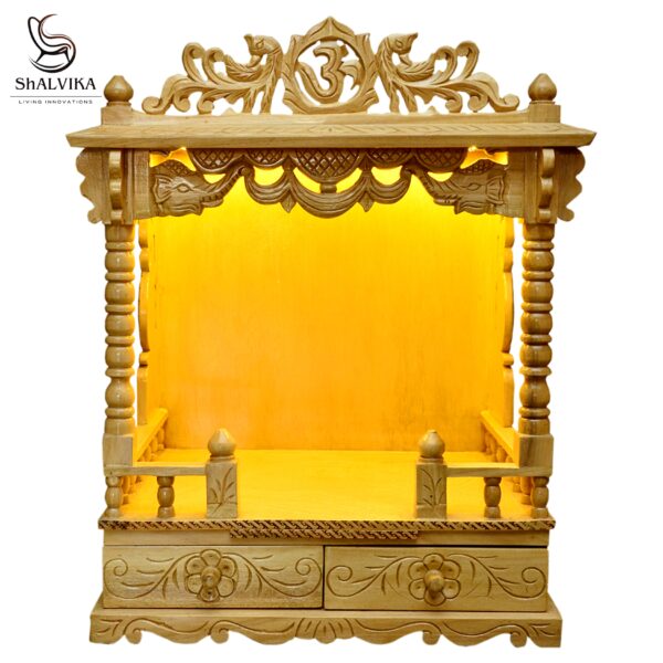 Small Temple Design For Village in Teak Wood | Shalvika Living Innovations