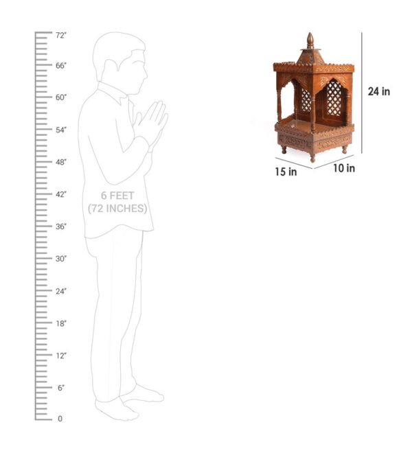 Small Temple For Home in Wood – By Shalvika Living