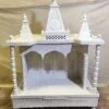Small Temple for Home in White with Drawar