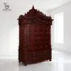 Teak Wood Mandir Home with Bells Door Design