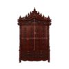 Teak Wood Mandir Home with Bells Door Design