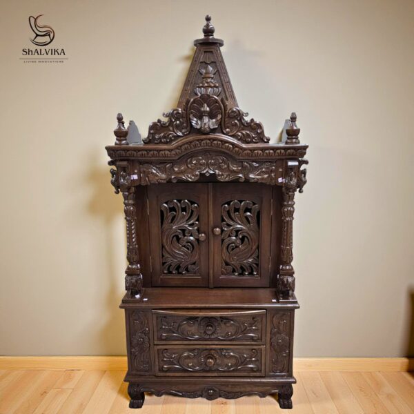 Teak Wood Temple For Home By Shalvika Living