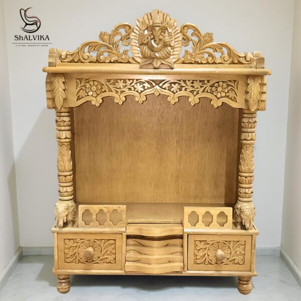 Traditional Pooja Mandir Design for Home – by Shalvika Living