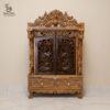 Wood Mandir with Door By Shalvika Living