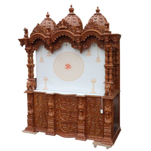 Wooden Big Size Pooja Mandir for Home By Saharanpur Artisians