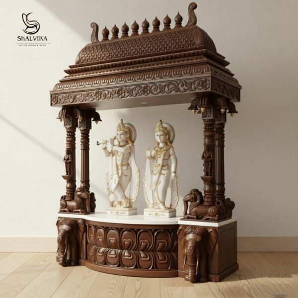 Wooden Gopuram Temple South Indian Style