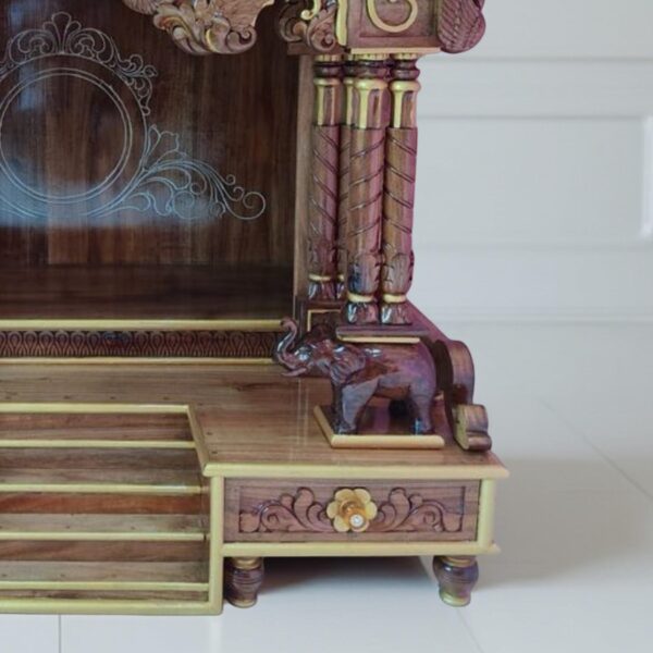 Wooden Handcrafted Designer Temple By Shalvika Living Innovations