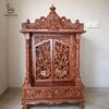 Wooden Home Puja Mandir Design with Door