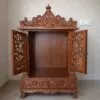 Wooden Home Puja Mandir Design with Door