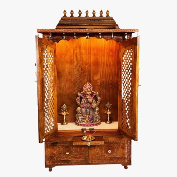 Wooden Home Temple in South Indian Designer Mandir